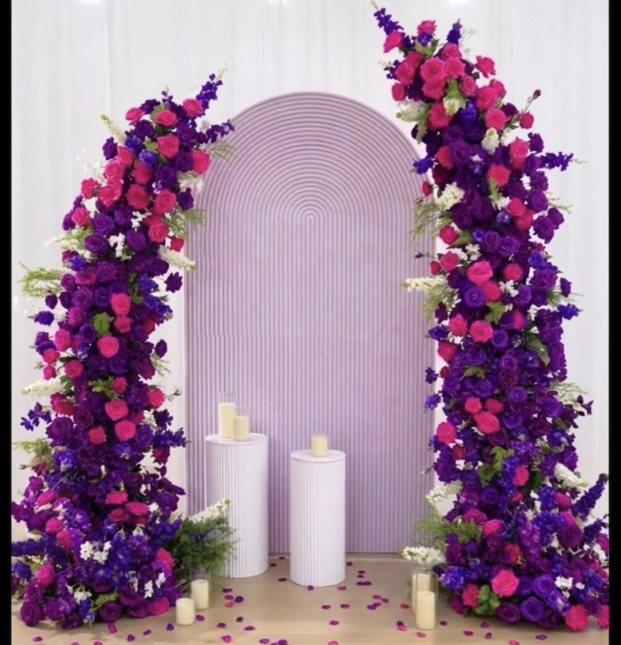 Purple and Pink Floral Arch